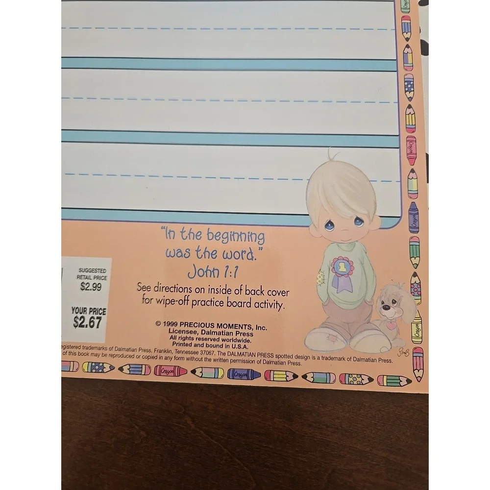 Precious‎ Moments Christian Homeschool Workbooks Lot of 3 Pre-K Phonics